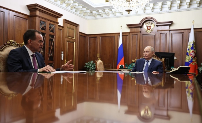 Вениамин Кондратьев рассказал Владимиру Путину о ходе посевной кампании на Кубани