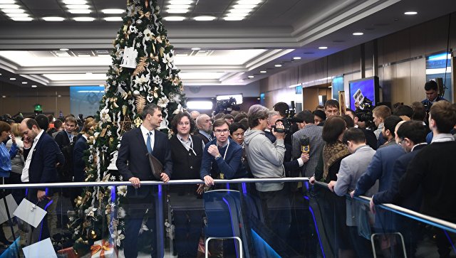 Пресс-конференцию президента РФ посетит рекордное количество журналистов
