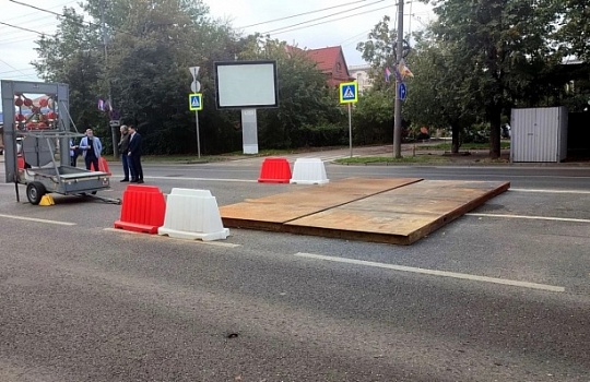 В Краснодаре на восстановление коллектора на ул. Красных Партизан уйдет не менее двух месяцев