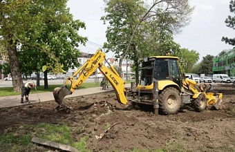 В Краснодаре стартовало благоустройство 2-й очереди сквера Пограничников 
