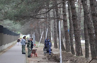В Геленджике обновляют освещение на улице Туристической