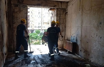 Локальный режим ЧС ввели в пострадавшем при атаке БПЛА доме в Краснодаре